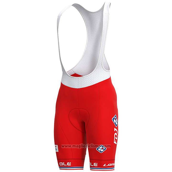 2020 Abbigliamento Ciclismo Groupama-FDJ Campione Francia Manica Corta e Salopette